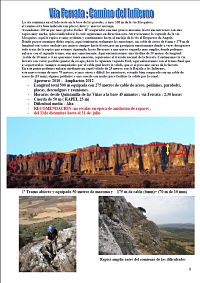 Nuevo Croquis de la Ferrata Camino y Bajada a los Infiernos y Medidas