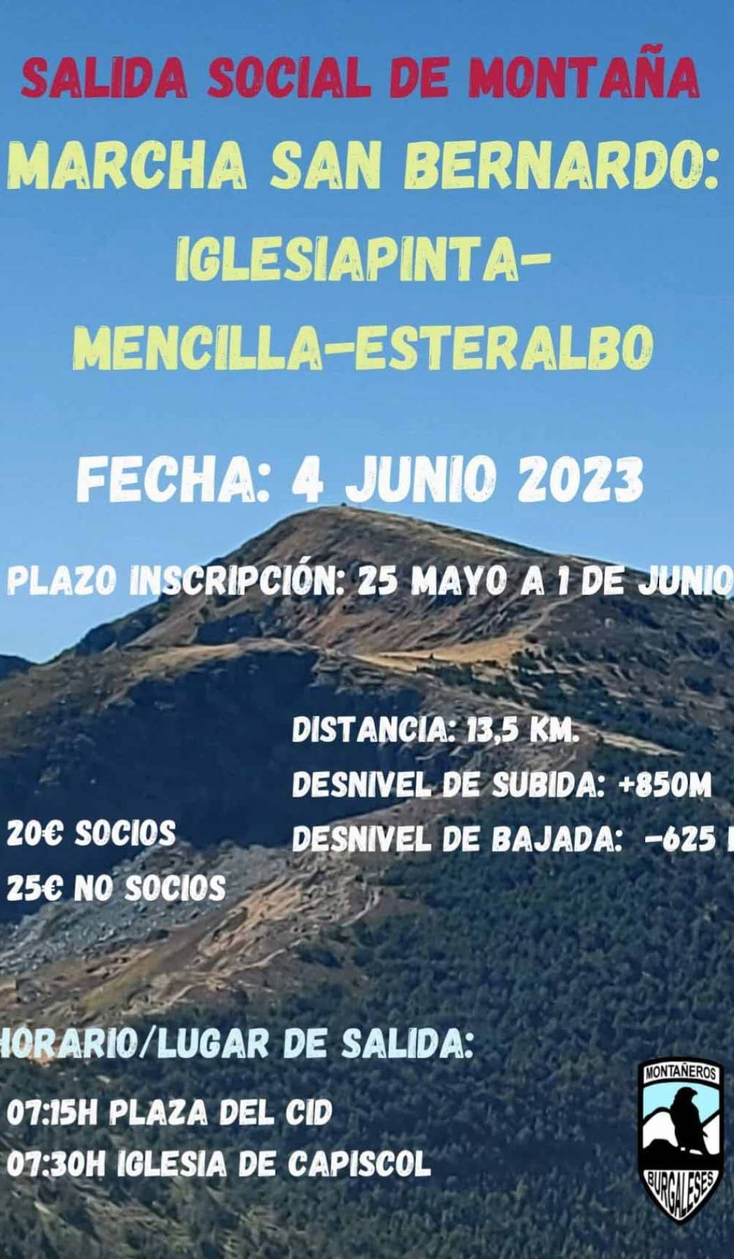 Salida social Montaña: Marcha San Bernardo: